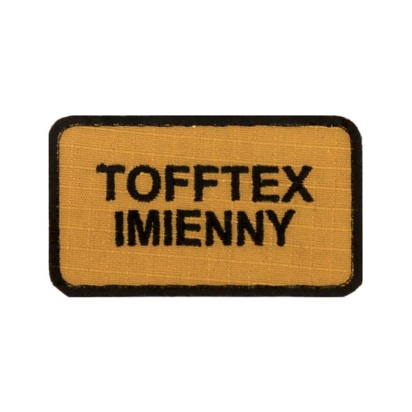 Identyfikator imienny piaskowy haftowany