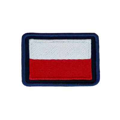 Naszywka flaga polski granatowy podkład