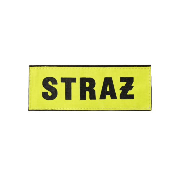 Napis STRAŻ na rzep 5 × 15 cm do ubrania koszarowego