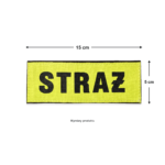 Wymiary napisu STRAŻ na rzep - 5 × 15 cm
